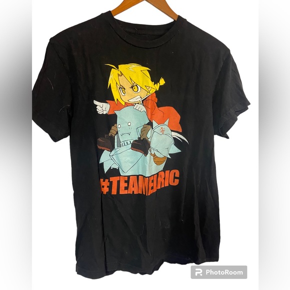 Full Metal Alchemist blsck short sleeve graphic print crew neck tShirt small - Picture 1 of 6